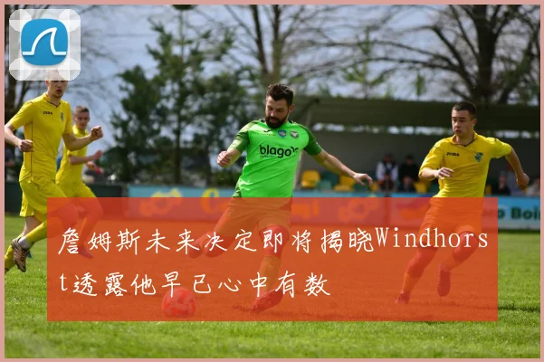 詹姆斯未来决定即将揭晓Windhorst透露他早已心中有数